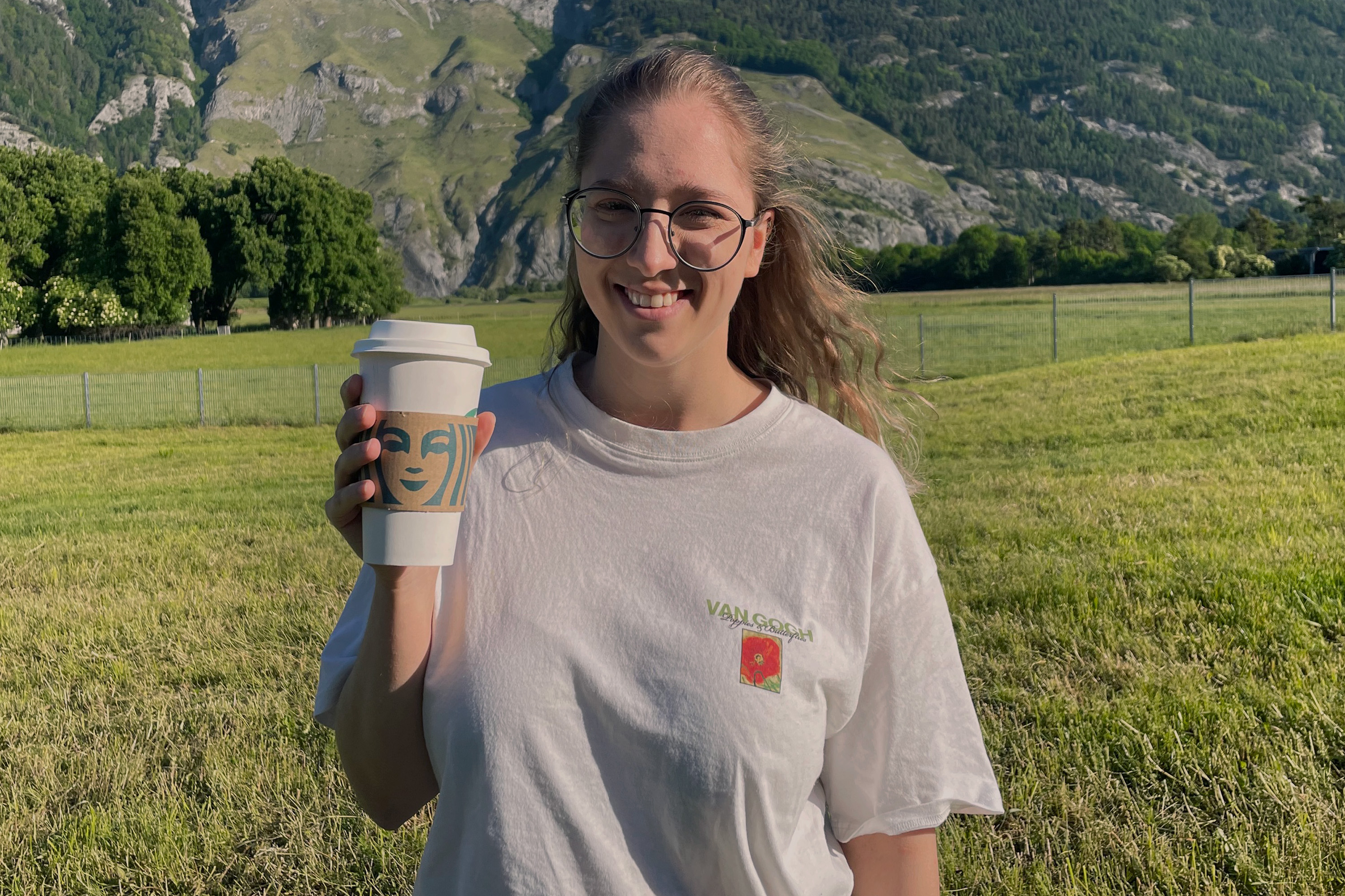 Bild von mir mit Kaffee